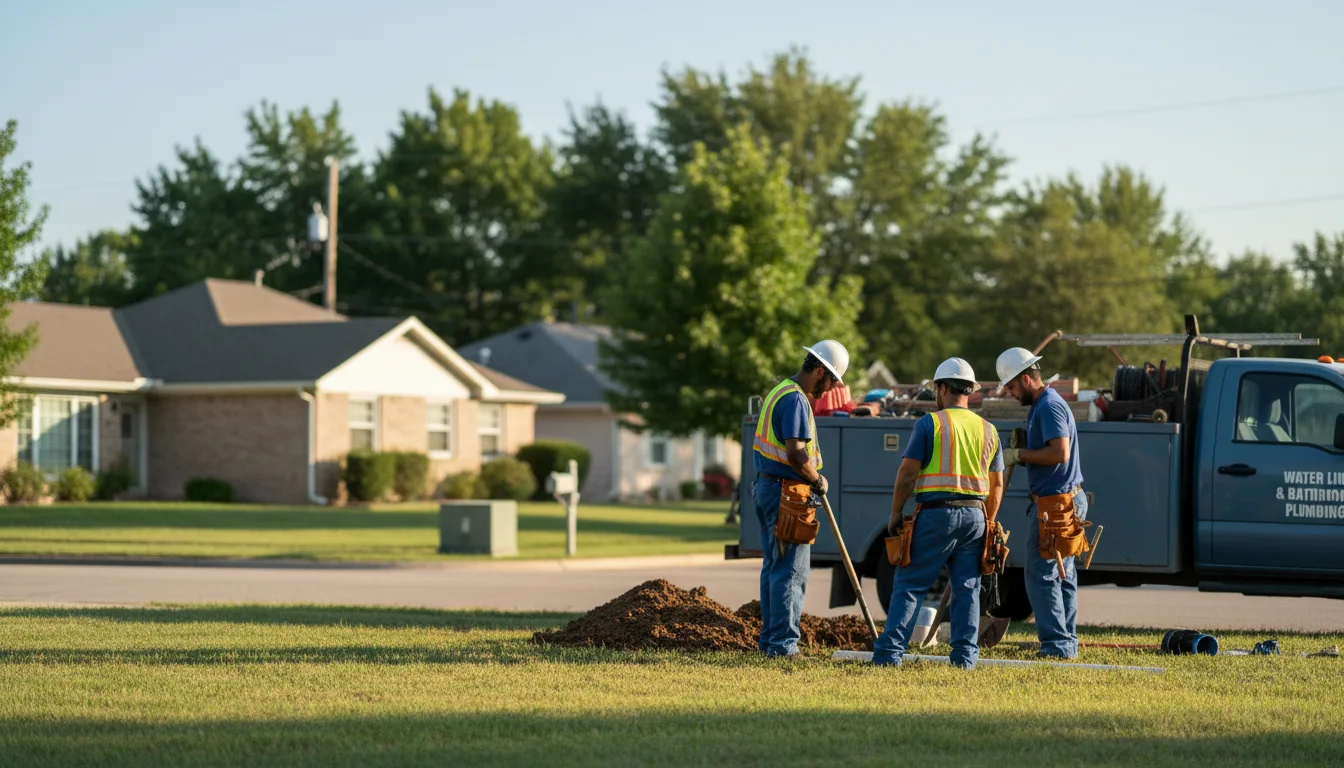 Residential water line and bathroom plumbing service in Converse, LA